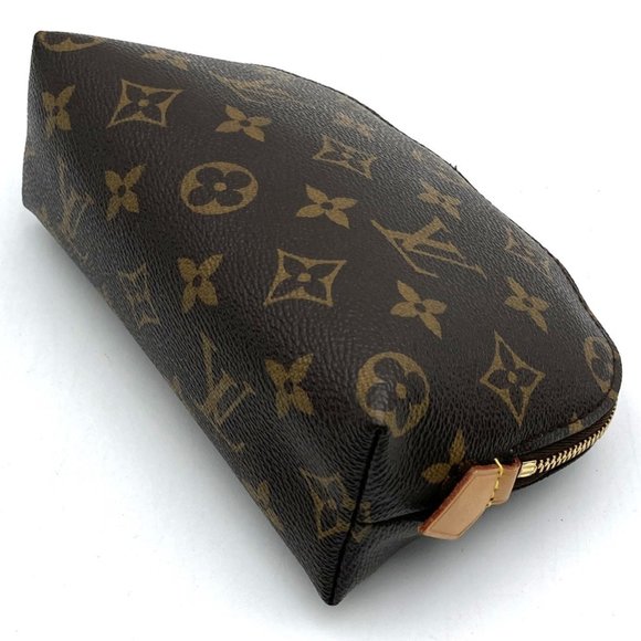 LOUIS VUITTON Authentic Brown Monogram Canvas Pochette Pouch - Picture 3 of 8